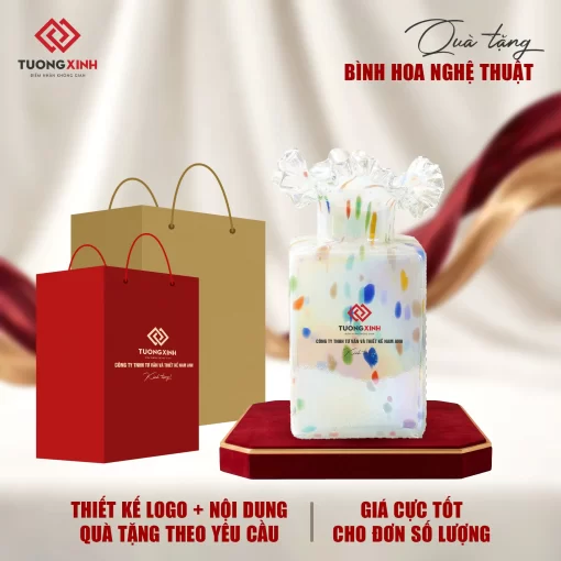 Bình hoa thủy tinh quà tặng cao cấp, ý nghĩa GSQ34