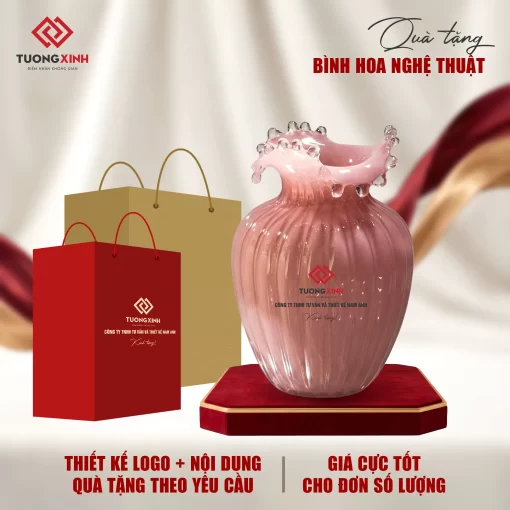 Bình hoa thủy tinh quà tặng công ty sang trọng GSQ31