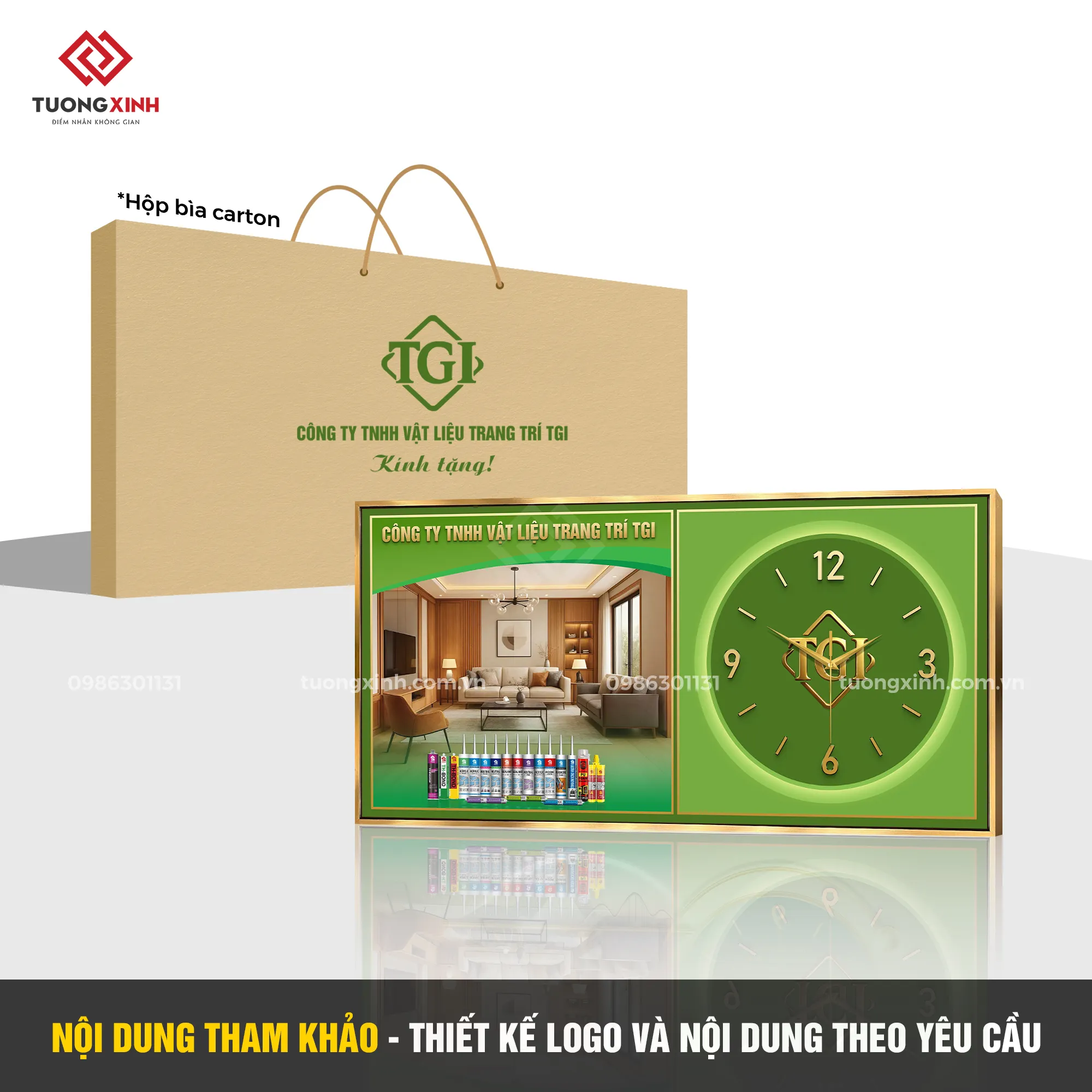 Đồng hồ treo tường in logo thiết kế theo yêu cầu, quà tặng khách hàng ý nghĩa DGL20 1 Đồng hồ treo tường in logo thiết kế theo yêu cầu, quà tặng khách hàng ý nghĩa DGL20