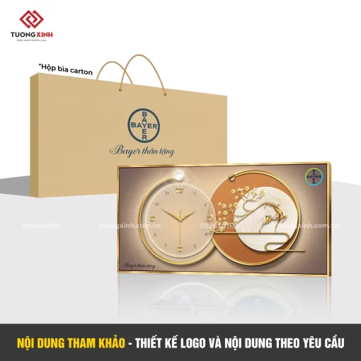 Đồng hồ treo tường in logo thiết kế theo yêu cầu, quà tặng công ty mang dấu ấn riêng DGL23