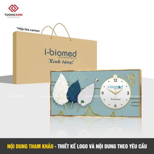 Đồng hồ treo tường in logo thiết kế theo yêu cầu, quà tặng doanh nghiệp mang dấu ấn riêng DGL24