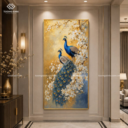 Tranh Công Thành Danh Toại nổi 3D hiệu ứng dát vàng sang trọng TM02