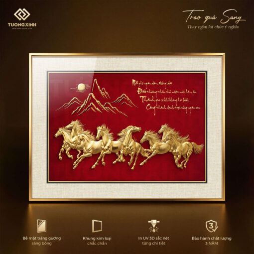 Tranh thư pháp tráng gương, quà tặng phong thuỷ ý nghĩa (10)