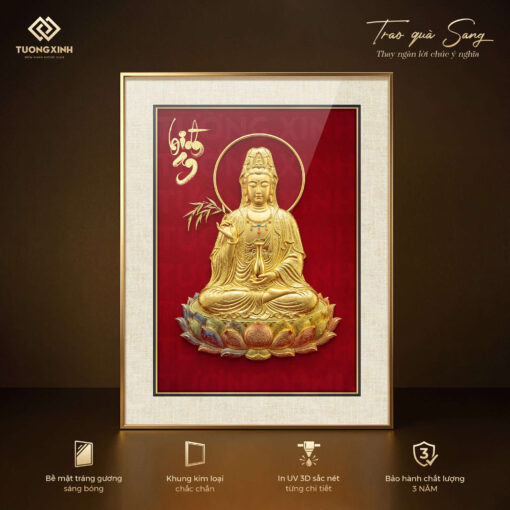 Tranh thư pháp tráng gương, quà tặng phong thuỷ ý nghĩa (2)