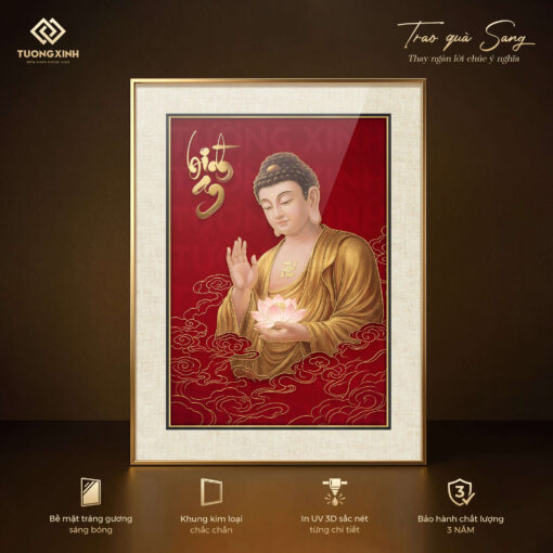 Tranh thư pháp tráng gương, quà tặng phong thuỷ ý nghĩa (4)