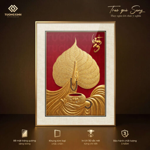 Tranh thư pháp tráng gương, quà tặng phong thuỷ ý nghĩa (6)